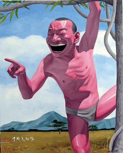 岳敏君风格作品