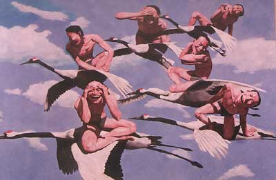 岳敏君风格作品