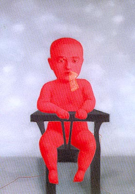 张晓刚风格作品